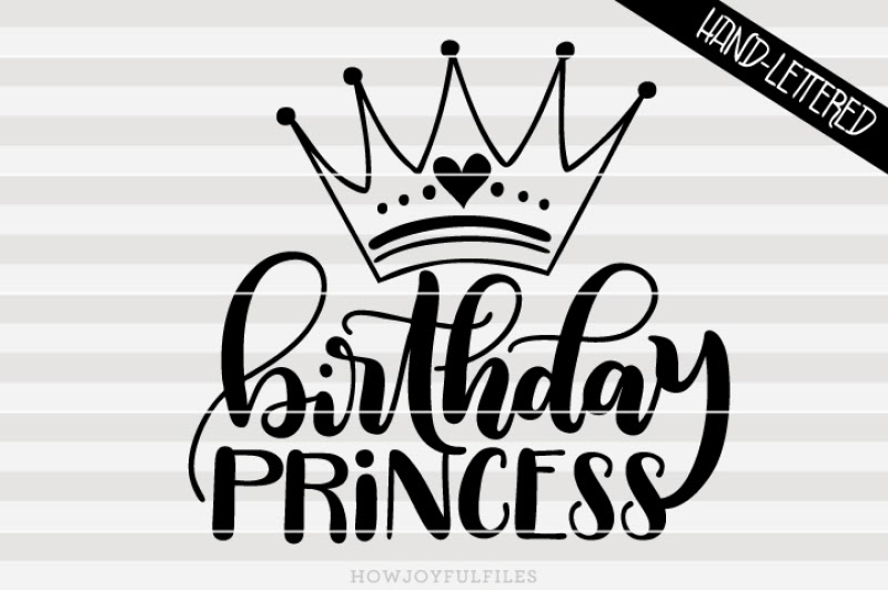 Free Birthday Mermaid Svg Pdf Dxf Hand Drawn Lettered Cut ...