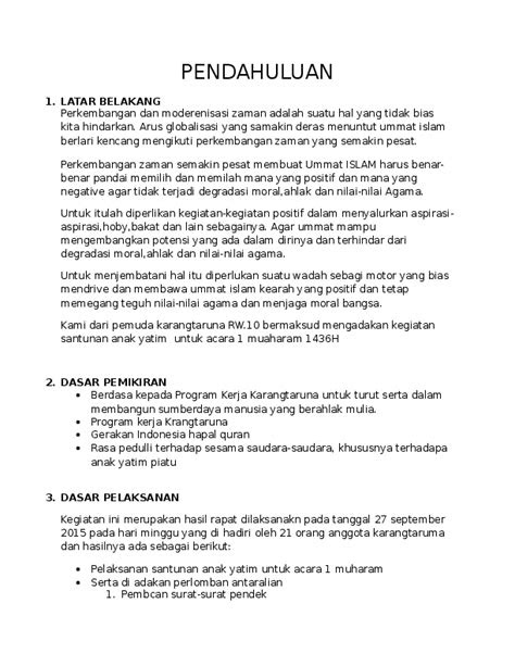 Proposal santunan anak yatim di bulan ramadhan