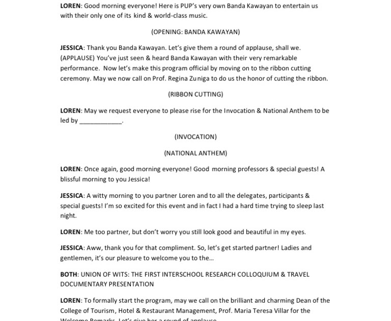 Sample Emcee Script For Ribbon Cutting Ceremony Best Mc Script