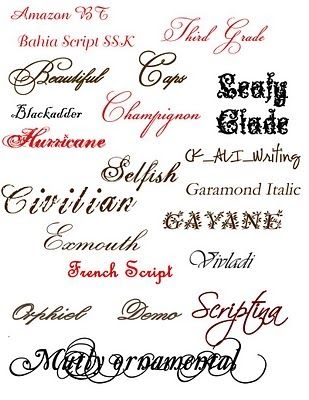 Name Tattoo Letter Designs