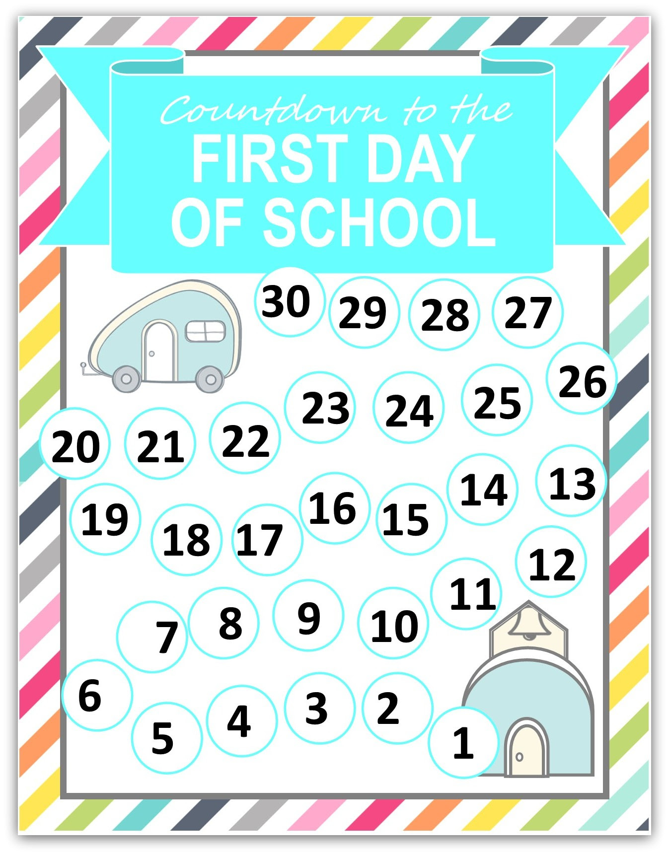 Printable Tear Off Countdown Calendar Calendar Templates