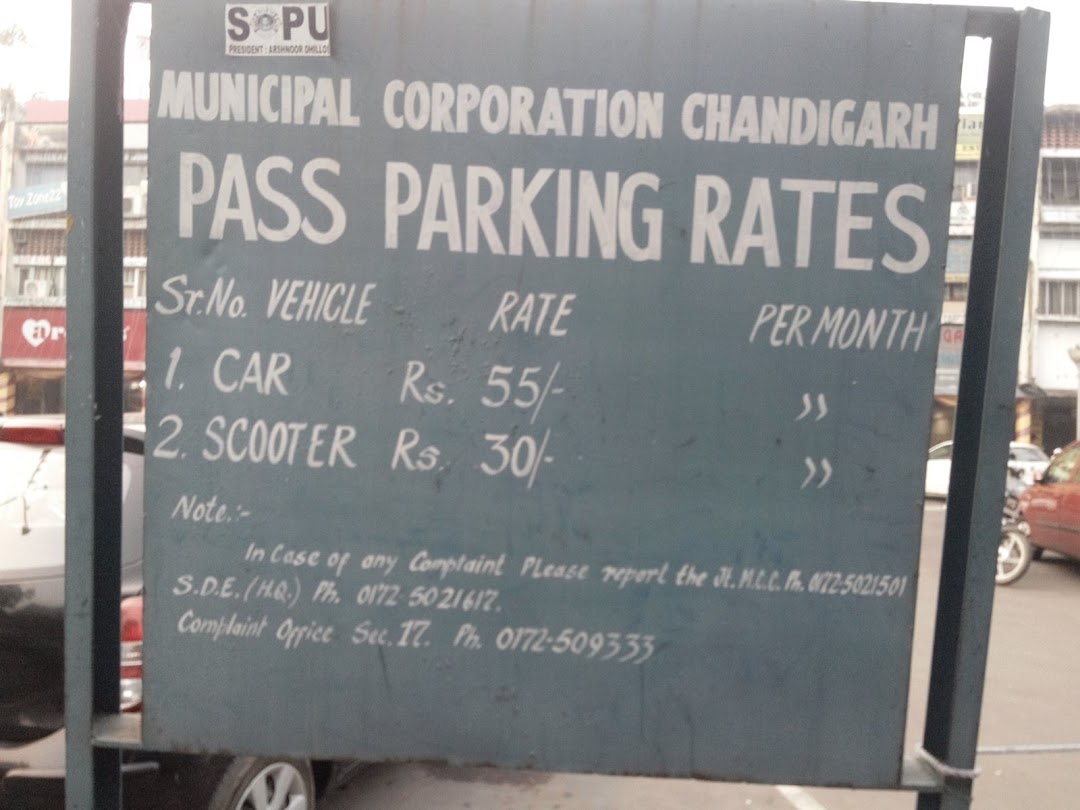 Muncipal Corporation Chandigarh Paid Parking Area Sector 22 B