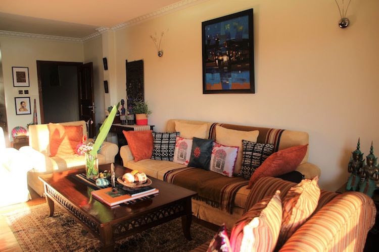 Living Room Sofa Set Designs In Kenya : Brown L Shape 7 Seater Designer