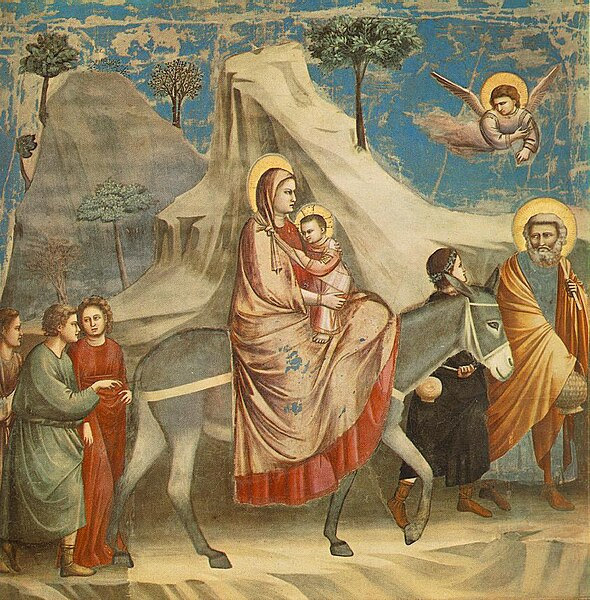 File:Giotto - Scrovegni - -20- - Flight into Egypt.jpg