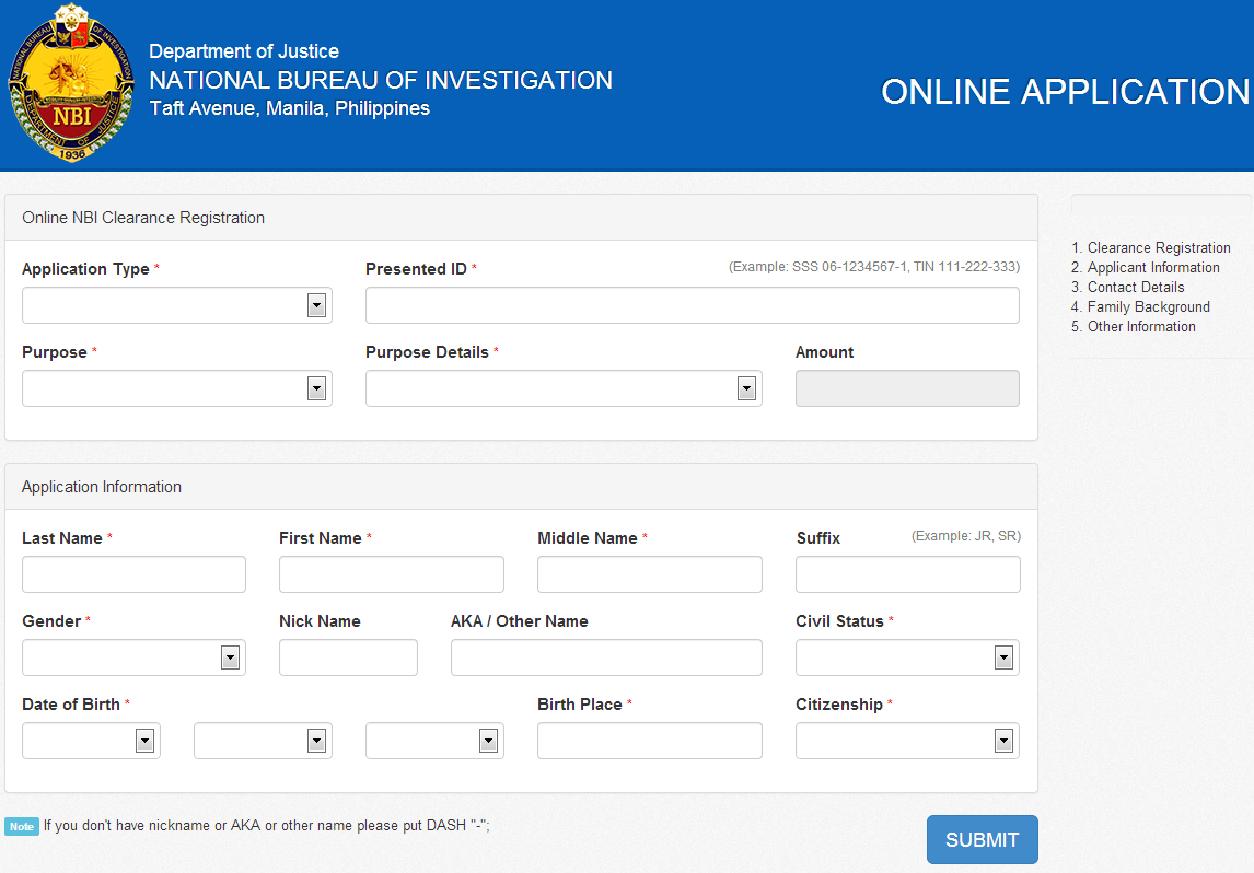 Online Application Of Nbi | Online Application