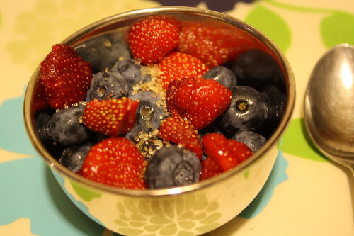 berries and raw sugar