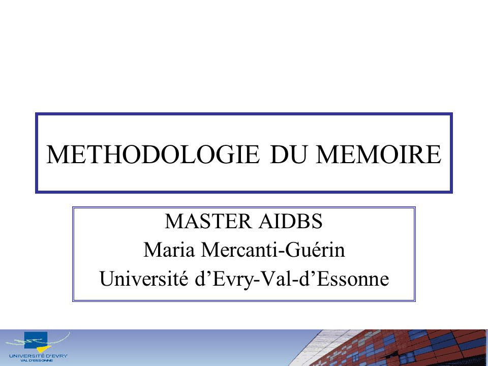 Exemple De Mémoire De Master 2 Marketing  Le Meilleur Exemple