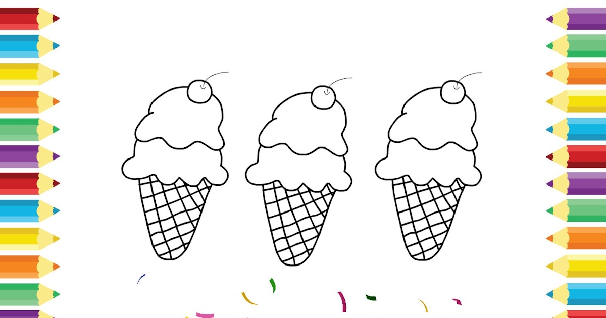 Menggambar Dan Mewarnai Es Krim Ide Warna Warni