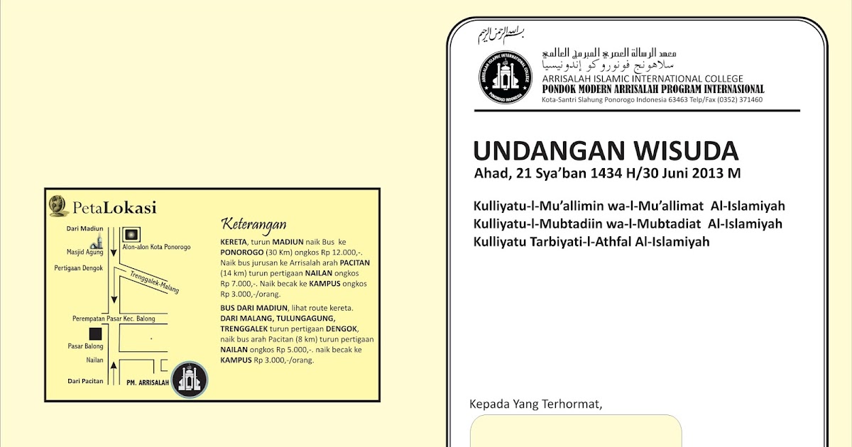 Contoh Surat Wisuda Dalam Bahasa Inggris Contoh Surat