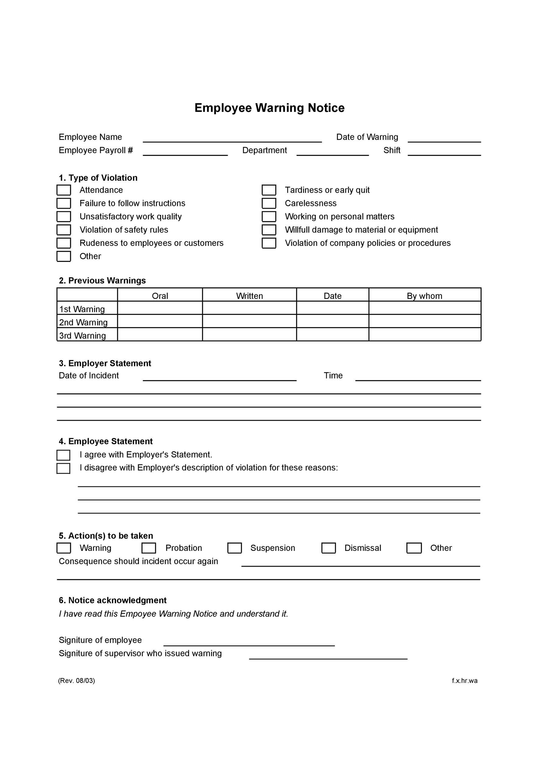 Warning Letter Final Written Warning Template South Africa Best Of 