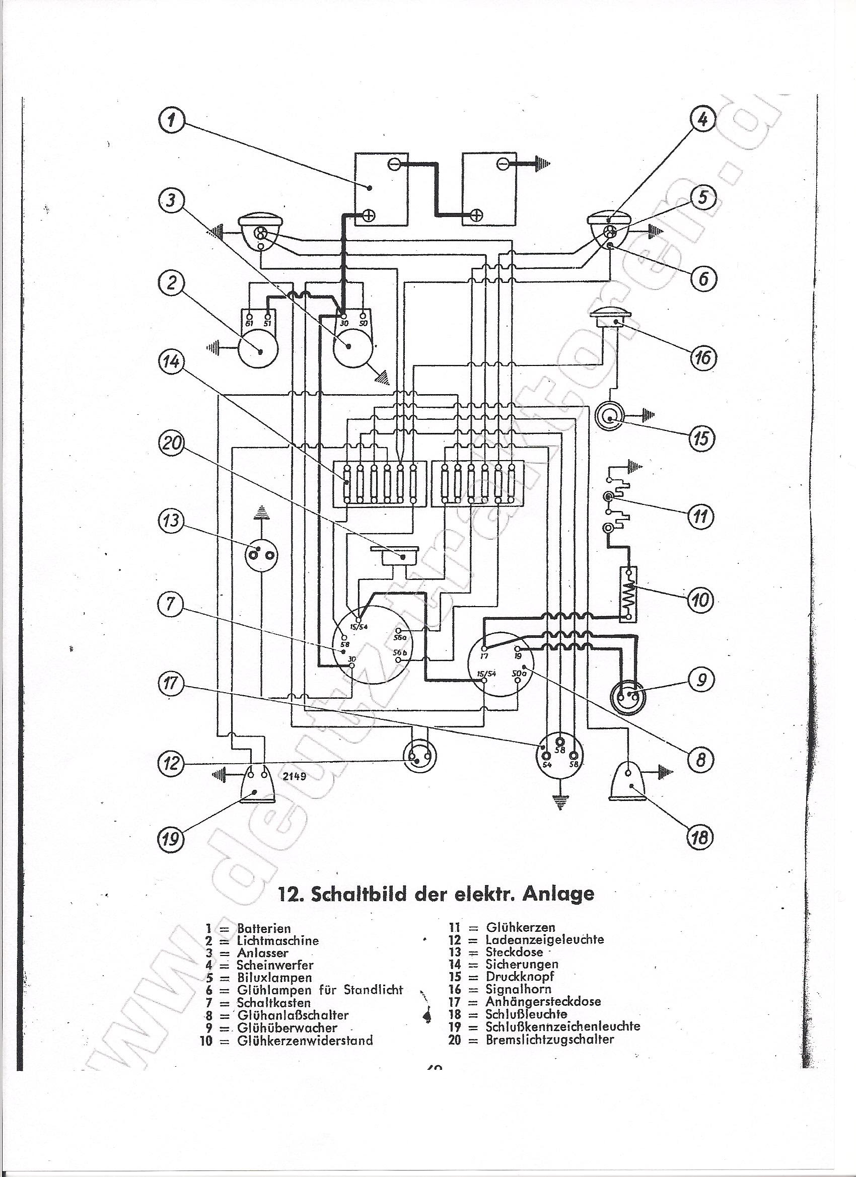 [View 35+] Elektrischer Schaltplan Deutz D15