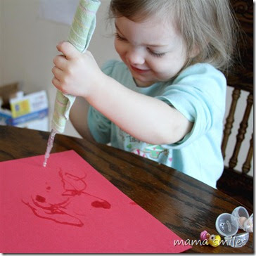 painting with an icicle on construction paper painting with an icicle on construction paper