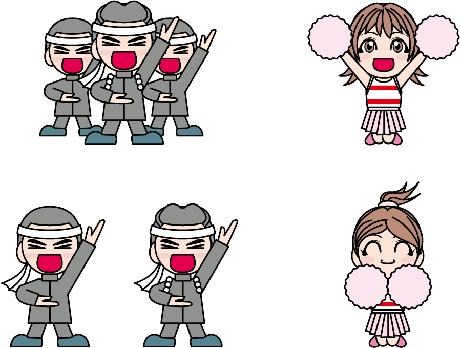 100 応援 イラスト 素材 無料イラスト 春夏秋冬 イラストわんパグ