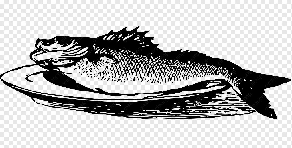 Paling Inspiratif Gambar Ikan Goreng Kartun Hitam Putih Di Piring