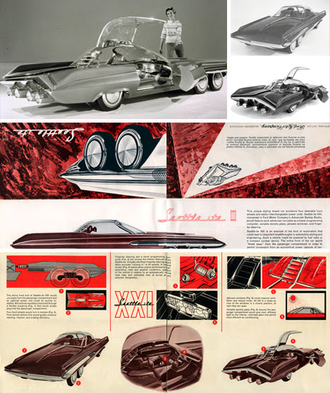 futuristic retro ford model