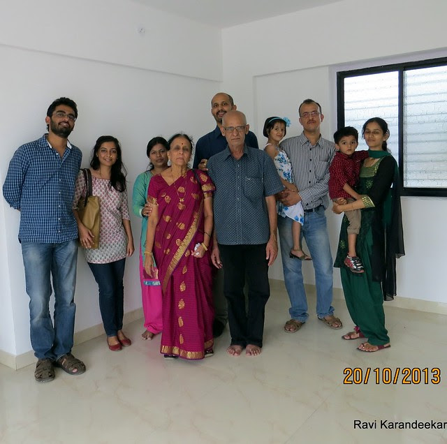 Happy Home Owner Family - Handing Over Ceremony of Sanjeevani Developers' Sangam at Sus on Sunday 20th October 2013