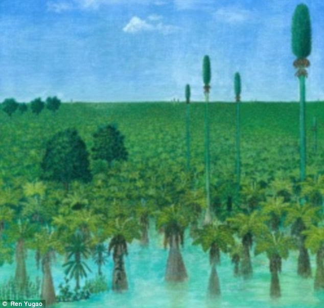 Wood you believe it: An artist's impression of how the forest would have looked 300million years ago
