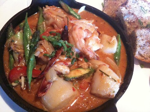 Panang Curry with Scallops, Crab, and Shrimp