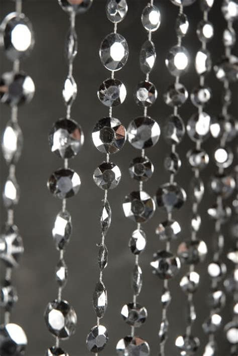 Silver Crystal Beaded Curtain 6FT x 35" Wide Silver Crystal Beaded Curtain 6FT x 35" Wide