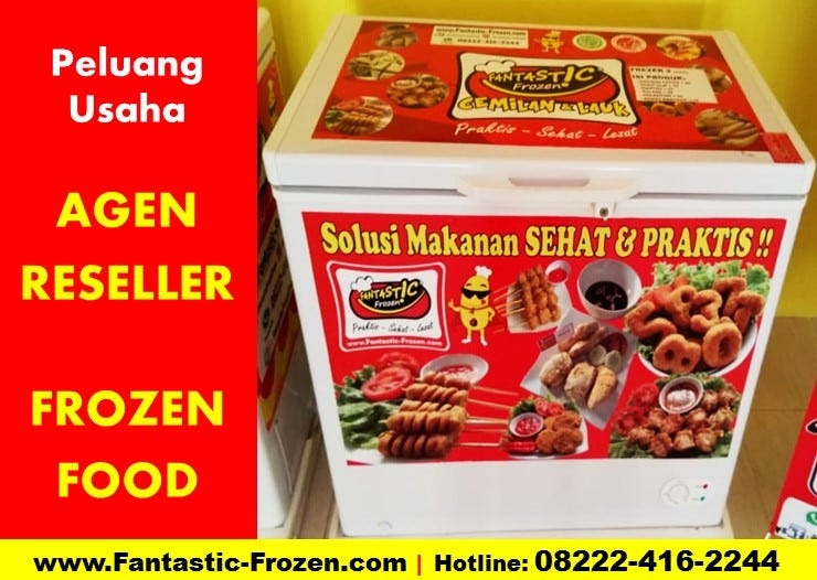 Spanduk Jualan Frozen Food contoh desain spanduk