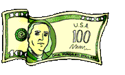 Ben Franklin 100 dollar bill art animated image gif