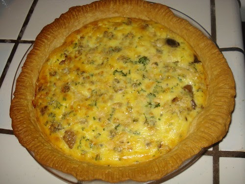 Cookie Monster: Wild Mushroom and Blue Cheese Quiche