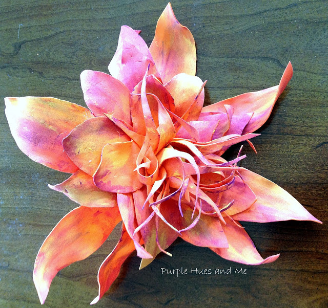 DIY Fall Flowers with Twisted, Painted Craft Foam, by Gail from Purple Hues and Me, featured at FineCraftGuild.com