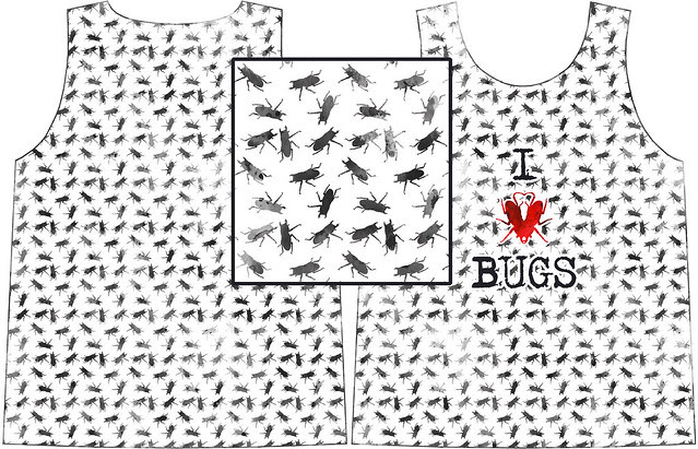 boys tee-shirt "I ♥ bugs" watercolor version