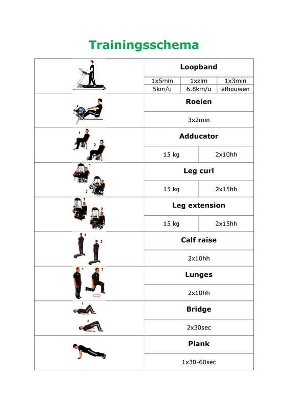 Oefeningen met elastiek: Basic fit trainingsschema