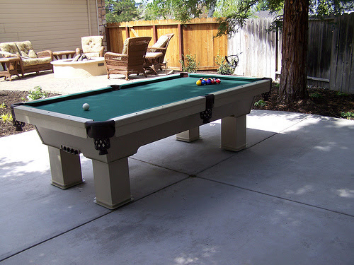 Backyard Outdoor Billiard Table Area