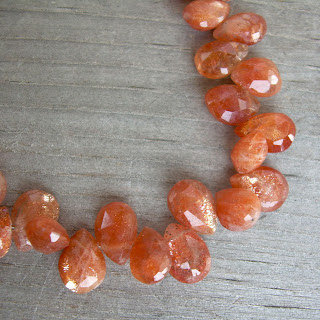 sunstone bead briolette