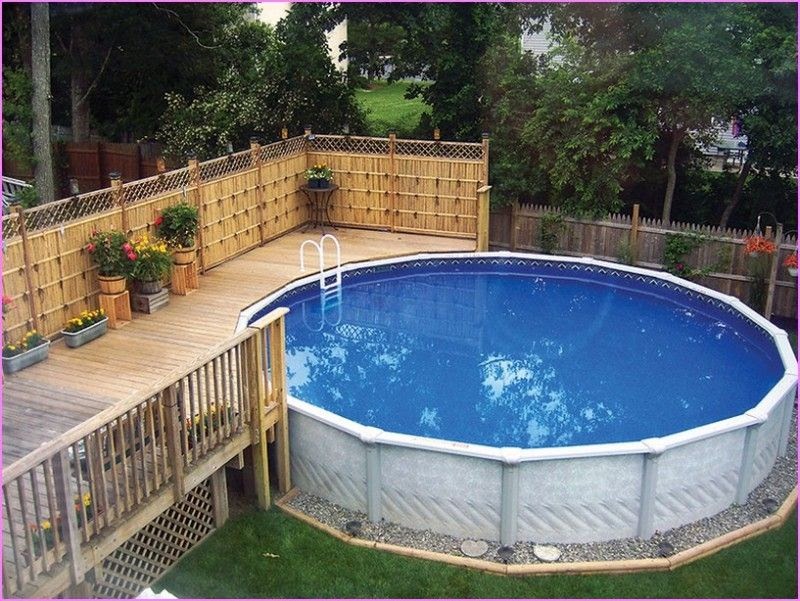 Landscaping Around Above Ground Pool Landscaping Ideas - white