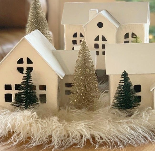 White Christmas Village Houses - CHRISMASIH