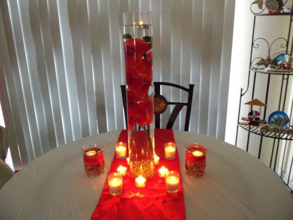 Red Orchid Centerpiece wedding orange red reception 012