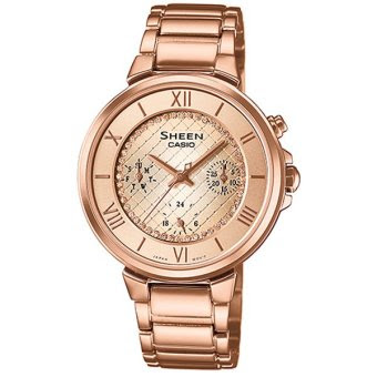 casio leather strap women's watch