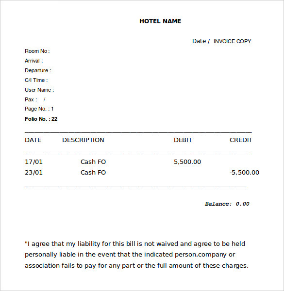 Motel 6 Blank Receipt / 33 Real Fake Hotel Receipt Templates á