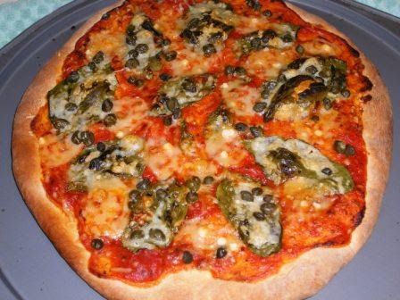 Caper and Basil Pizza