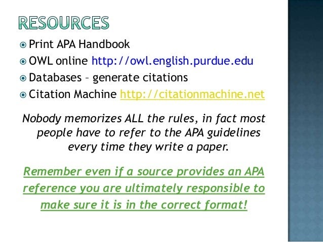 Owl Purdue Apa Generator Purdue owl bibliography. Purdue