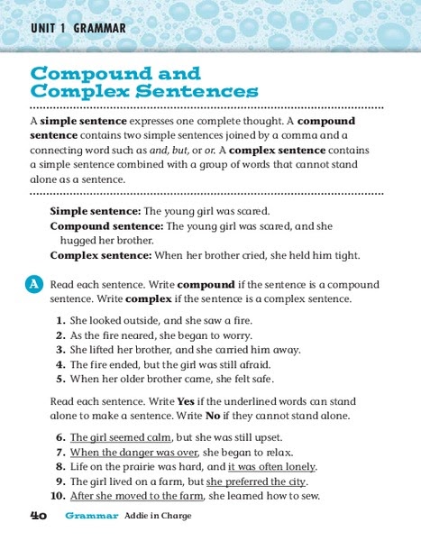 5th Grade Simple Compound And Complex Sentences Worksheets - Foto Kolekcija