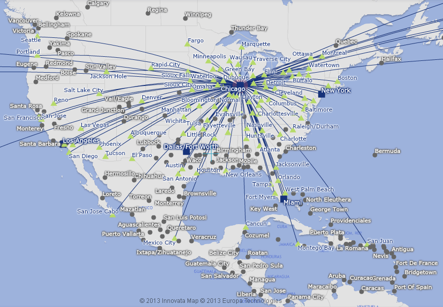 American Airlines Route Map Lax United Airlines and Travelling