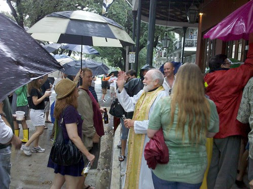 Blessing the patrons