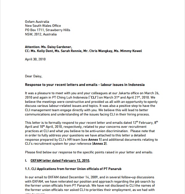 Response to query letter sample pdf query letter template 7 