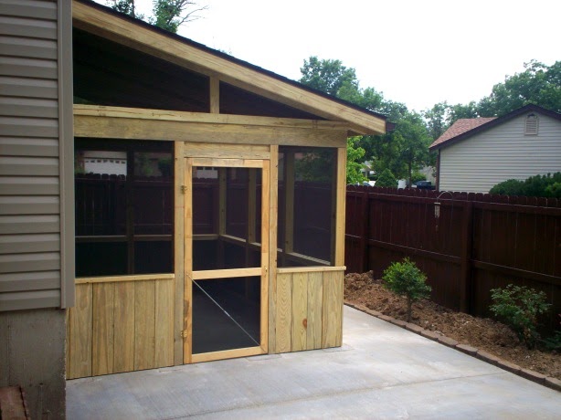 dahkero: Shed roof screened porch