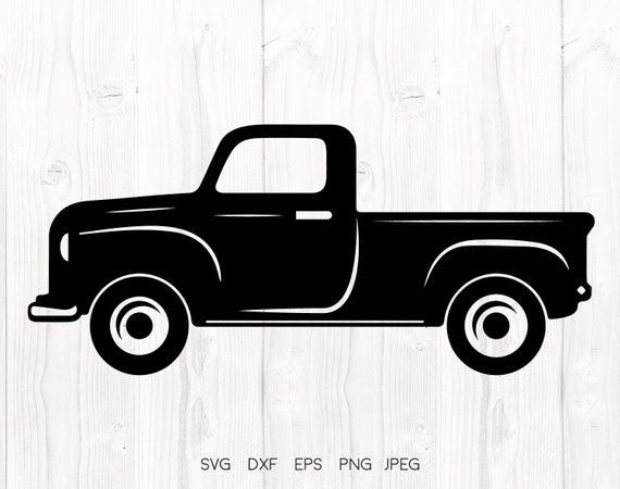 6687 Farm Truck Silhouette Vintage Truck Svg Free SVG PNG EPS DXF File