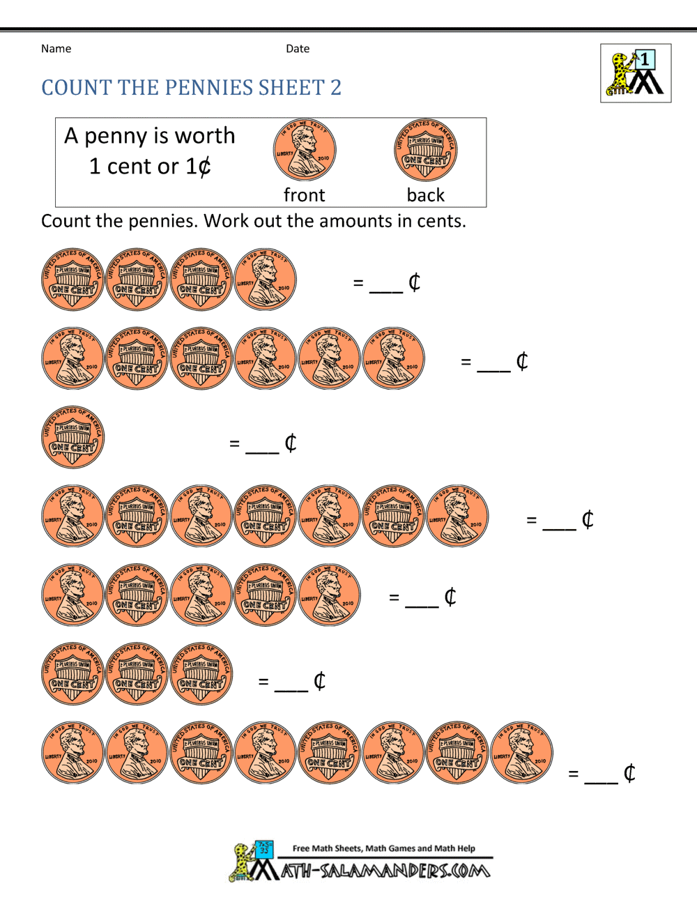 first-grade-money-worksheets