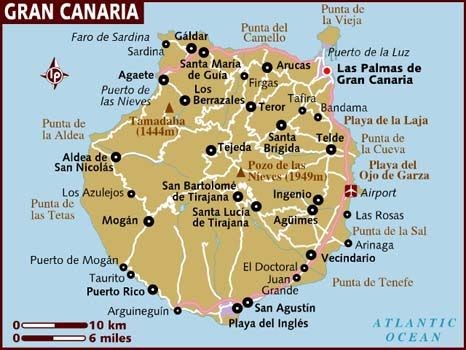 Kanarieöarna Karta Puerto Rico | Karta Mellersta
