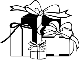 Download Gift Box Clipart Black And White Png PNG - C # ile Web' e