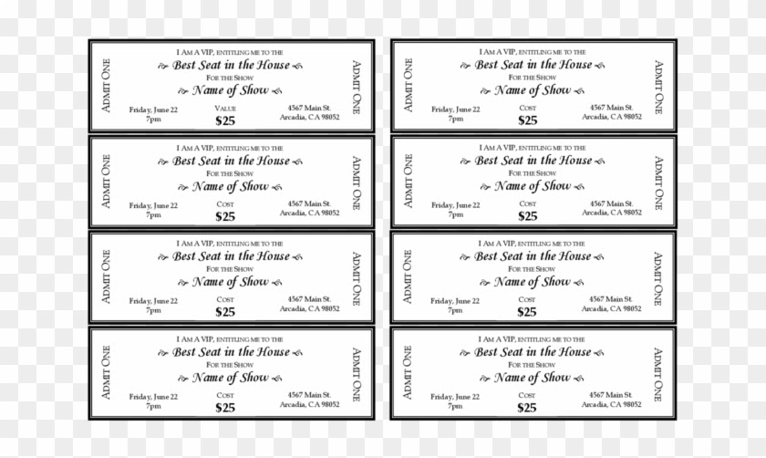 Zolmovies: Broadway Show Ticket Template