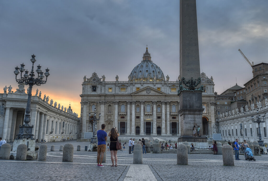 Waiting for the sunset at St. Peter's Basilica, Rome, Italy