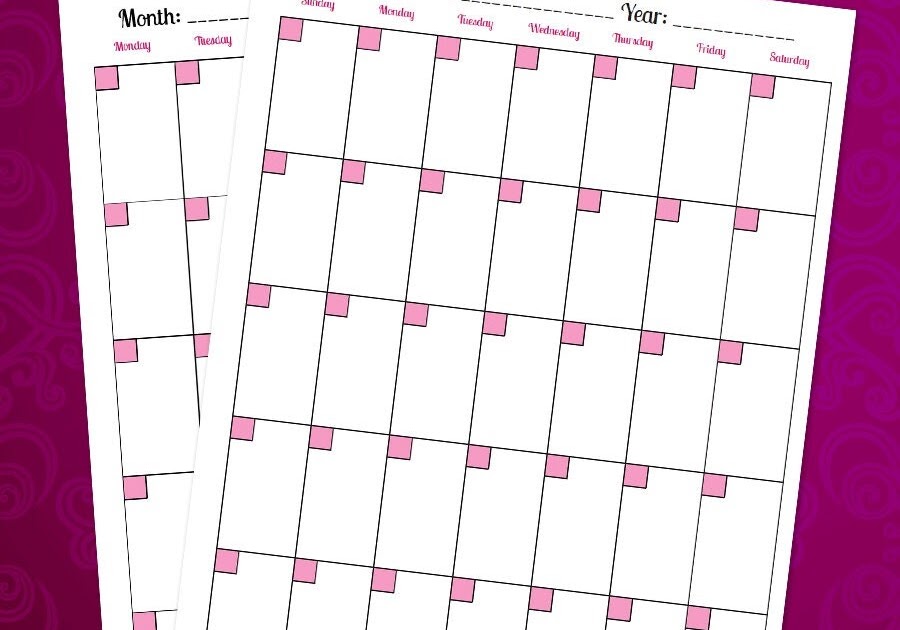 Printable 8.5X11 Calendar - Monthly Calendar Page For Printable Planner